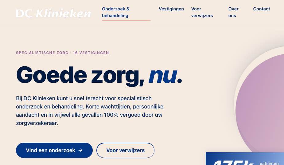 Marketing homepage mockup